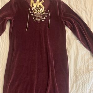 Michael Kors Wine Velvet Dress